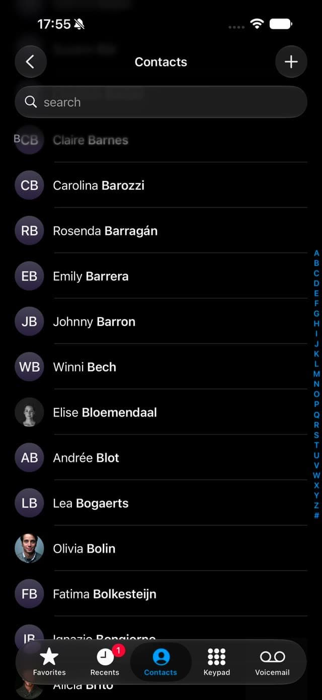 Swipe select contact frame 34